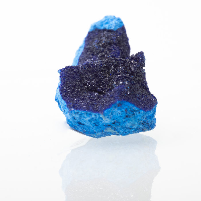 Vibrant blue Azurite crystal, approximately 0.75 inches in size, handpicked for you by Juniper Stones