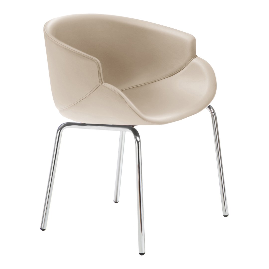 Bix Armchair - Metal Base - Upholstered