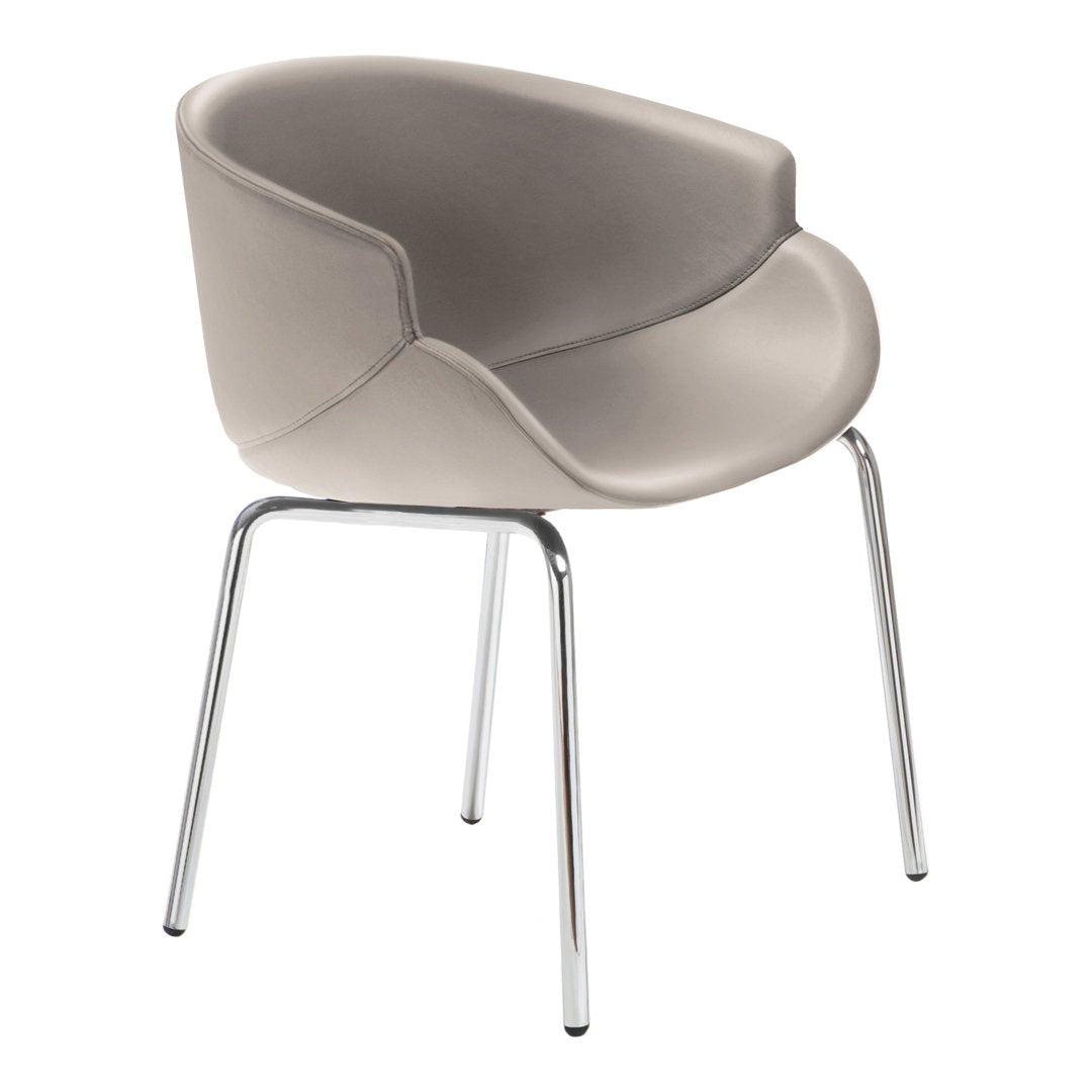 Bix Armchair - Metal Base - Upholstered