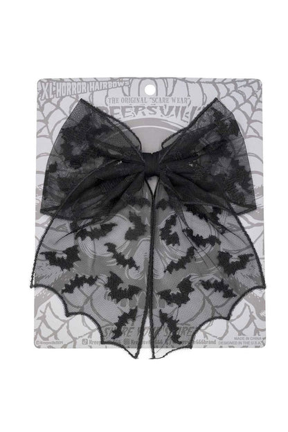 Bat Lace Hair Bow