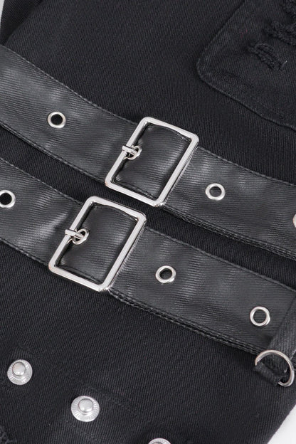 Batwing Pocket Ripped Punk Pants