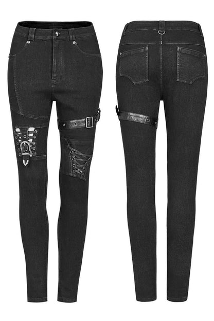 Black Ashes Thigh Harness Pants