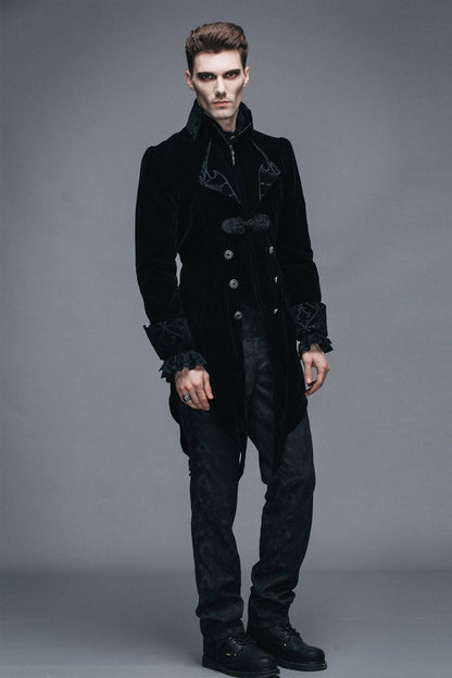 Black Blooded Velvet Coat