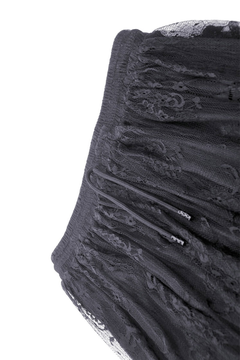 Black Bridal Bustle Skirt
