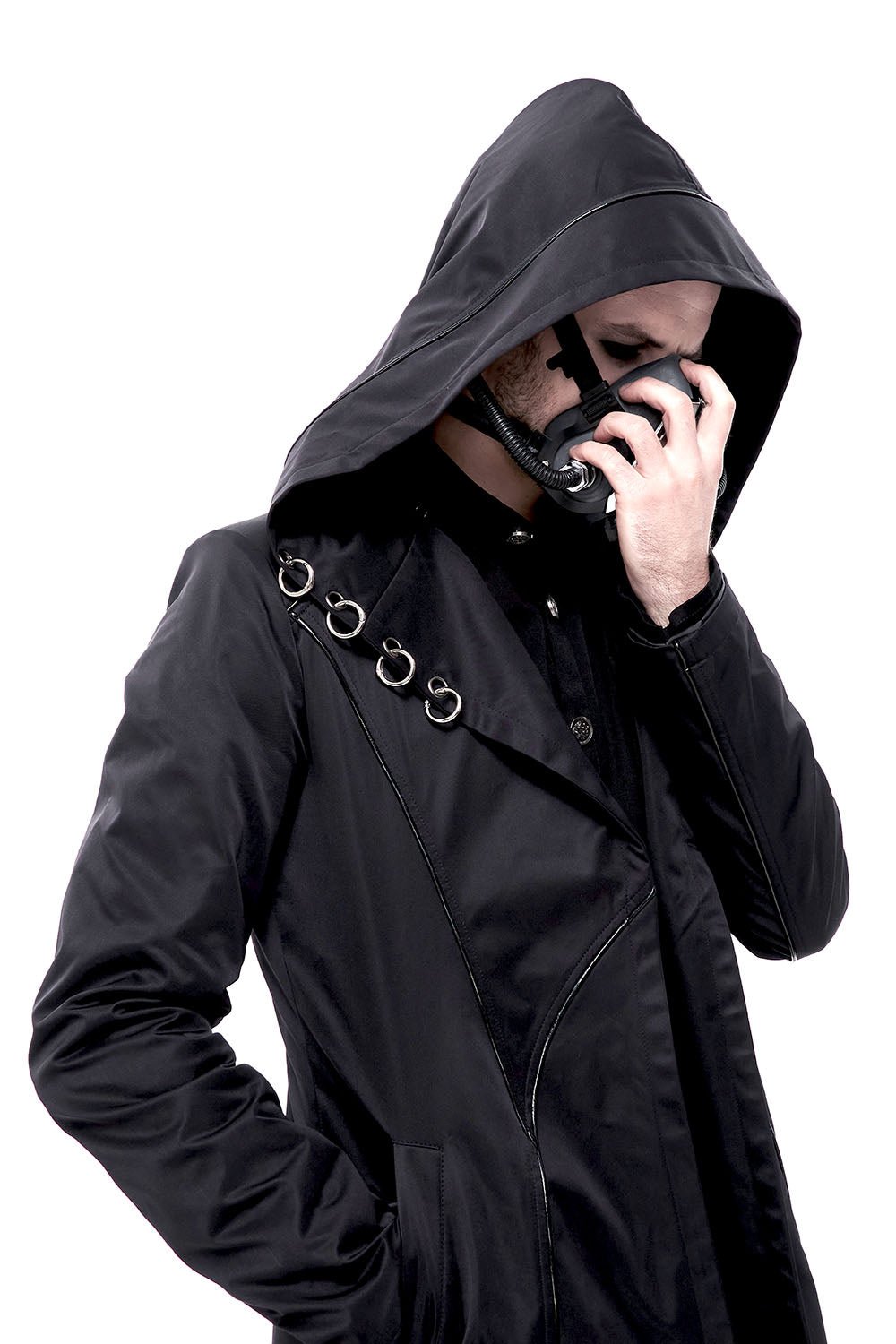 Black Butcher Pierced Coat