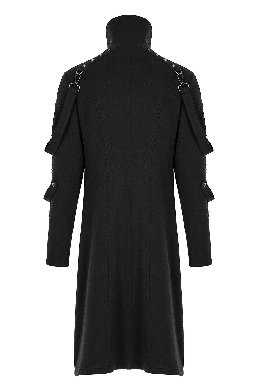 Black Militia Trench Coat