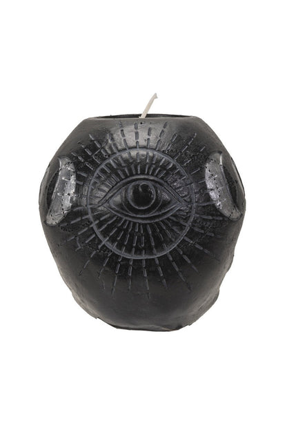 Black Skull Candle Holder