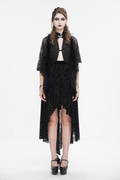 Black Vampress Lace Capelet