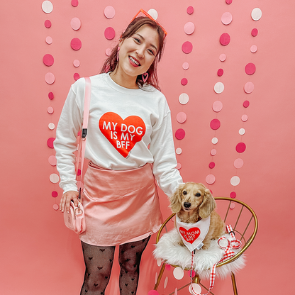 Bundle - BFF Valentine's Sweatshirt & Bandana (RED)