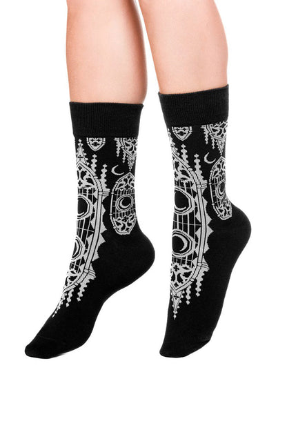 Cathedralis Jacquard Socks [Moon & Cathedral]