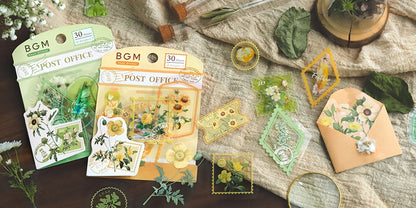 BGM Flake Sticker - Garden Post Office - Green