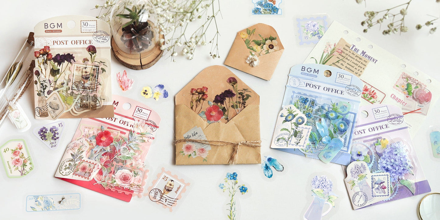 BGM Flake Sticker - Garden Post Office - Green