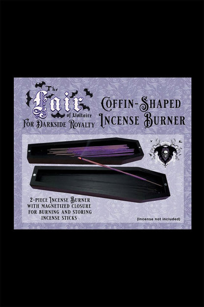 2 Piece Coffin-Shaped Incense Burner