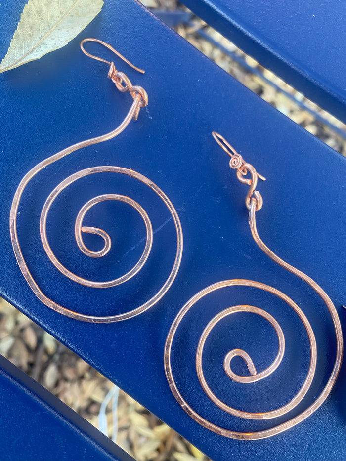COPPER SWIRL EARRINGS