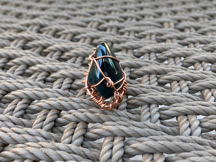 COPPER+BLOODSTONE RING