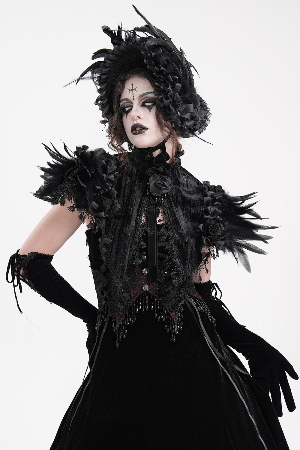 Crow Hollows Feathered Capelet
