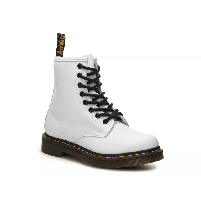 Dr. Martens Big Kid's 1460 8-Eye Leather Combat Boots – White