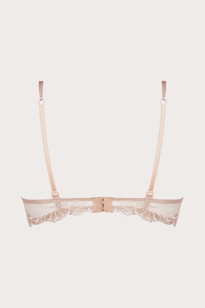 Dressing Floral Half Cup Bra - Ambre Nacre