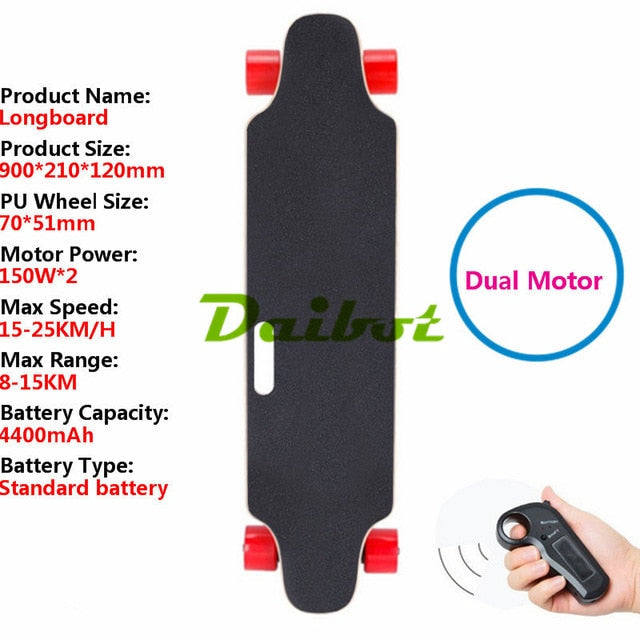 Dual Motor 300W (Red Wheels)