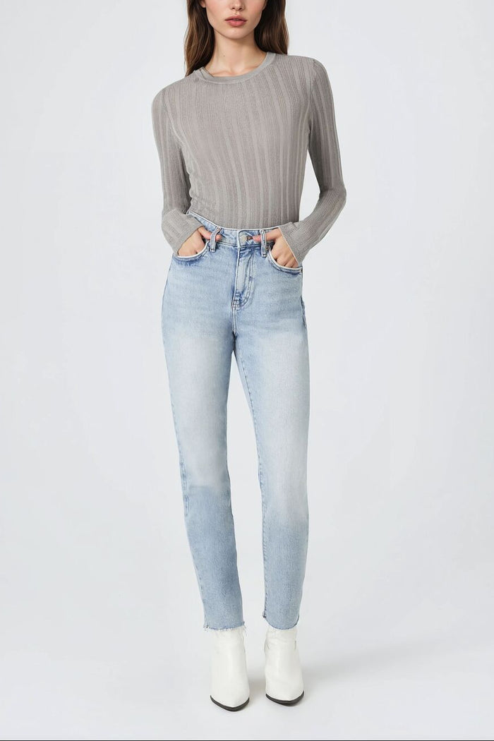 Fitted Ribbed Knit Sweater