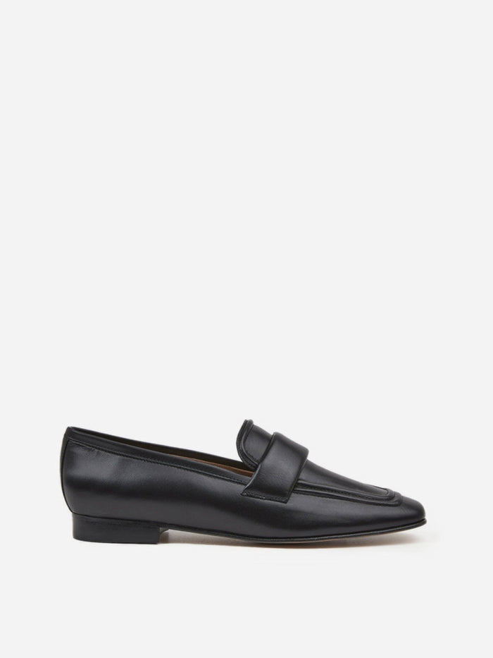 Flattered Vivienne Black Leather-skinnloafers NWOT