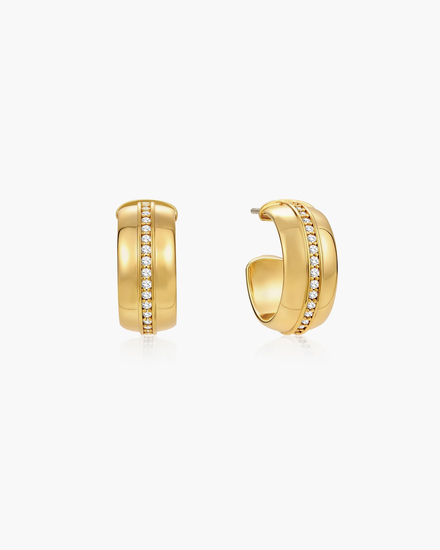 Vice Hoop Earrings in Gold