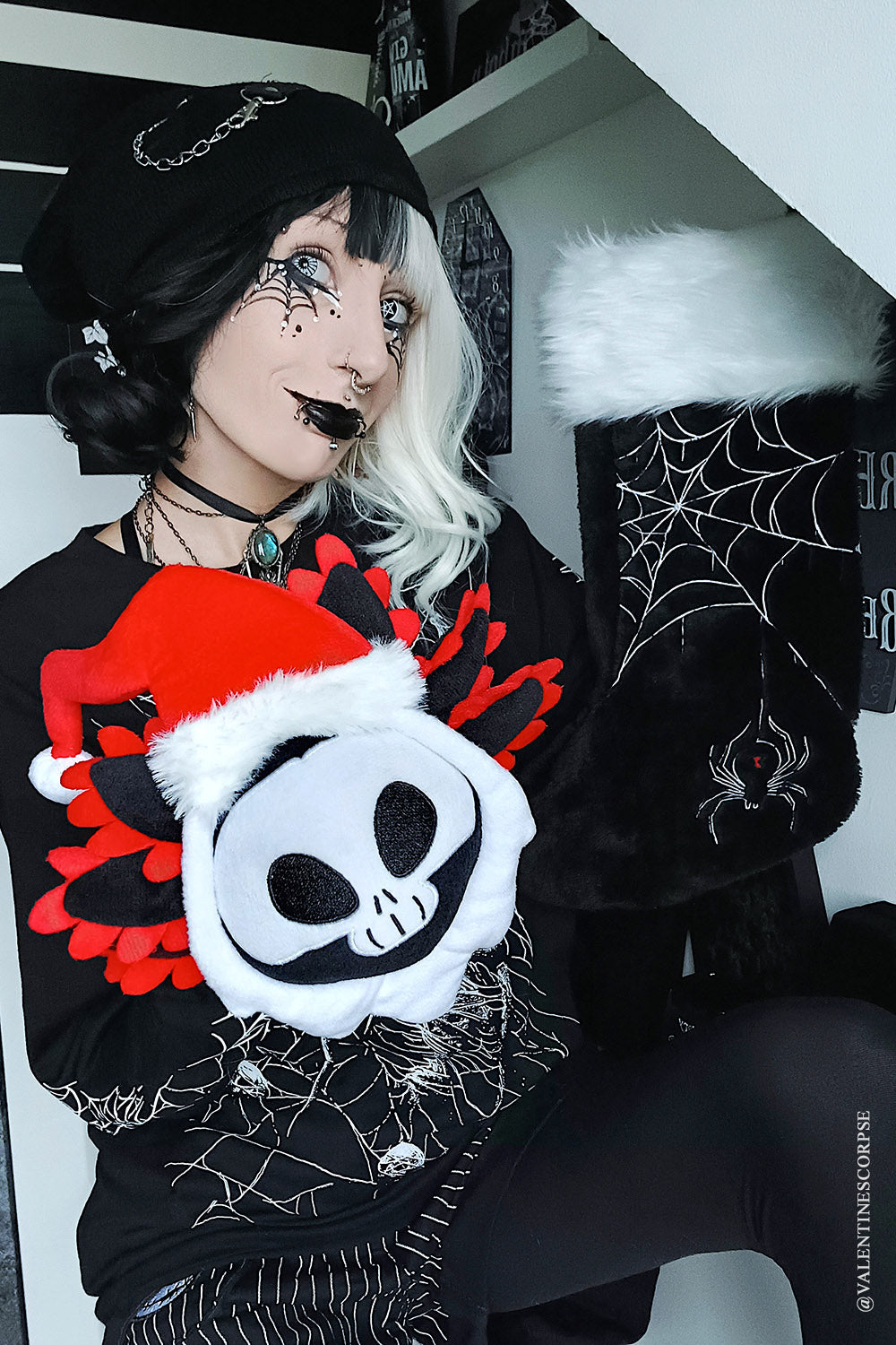 Black Widow Spider Christmas Stocking