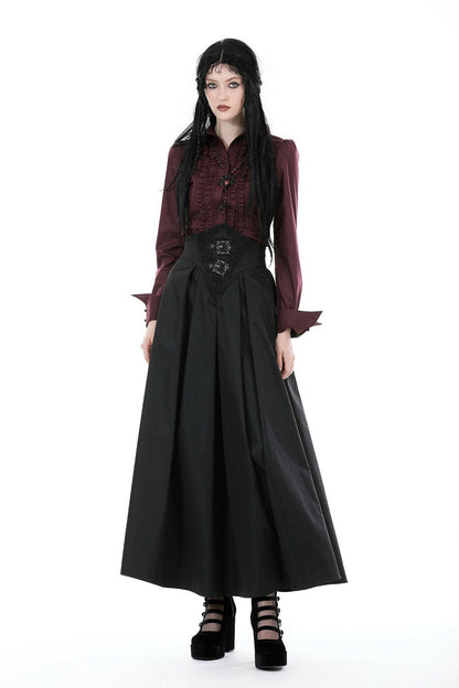 Blood Wine Button-Up Shirt [Burgundy]