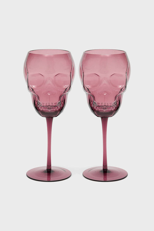 Cranium Wine Glasses [Plum]