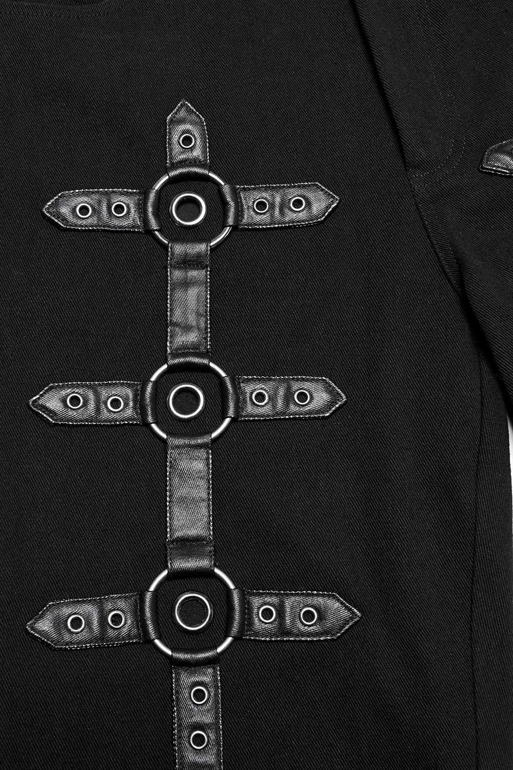 Black Oil Buckle Pants