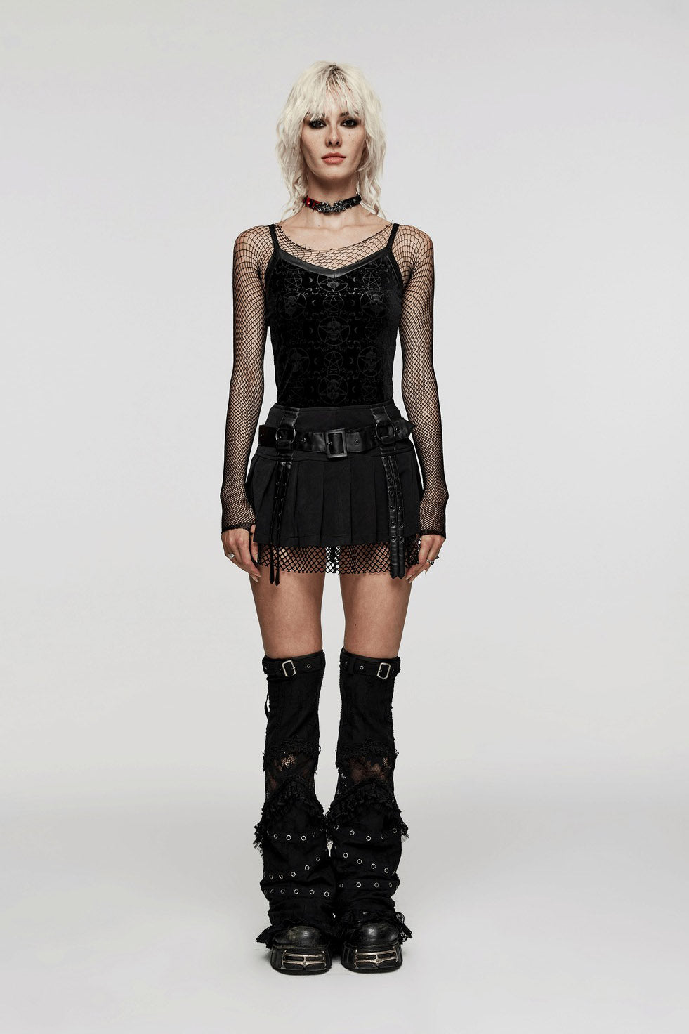 Black Widow Net Mini Skirt