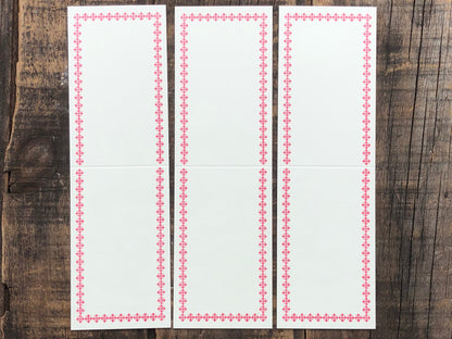 Classiky - Letterpress Folded Memo Card - Red