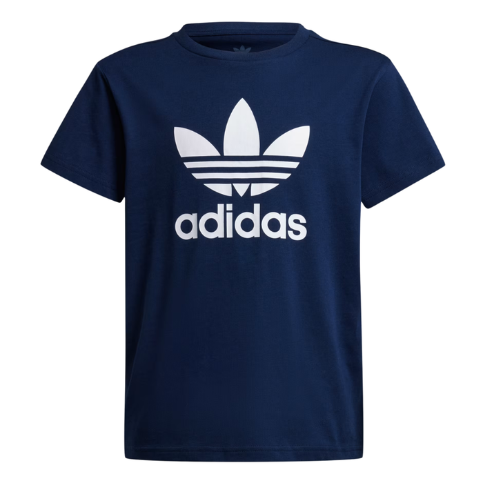 Adidas Kids' Adicolor Trefoil Tee Shirt Navy – IY7417