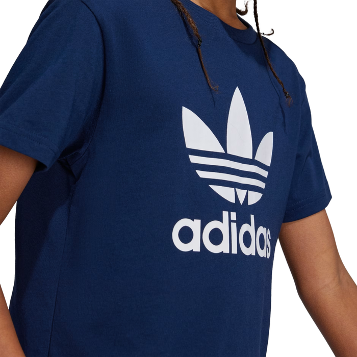 Adidas Kids' Adicolor Trefoil Tee Shirt Navy – IY7417