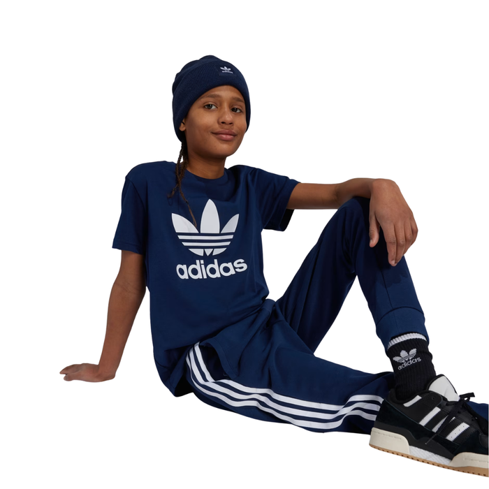 Adidas Kids' Adicolor Trefoil Tee Shirt Navy – IY7417