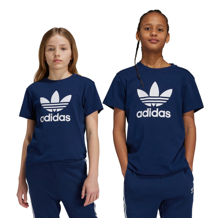 Adidas Kids' Adicolor Trefoil Tee Shirt Navy – IY7417