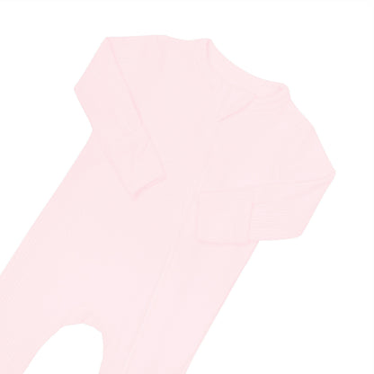 Ribbed Zipper Romper in Sakura