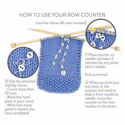 Ladybug Knitting or Crochet Chain Row Counter