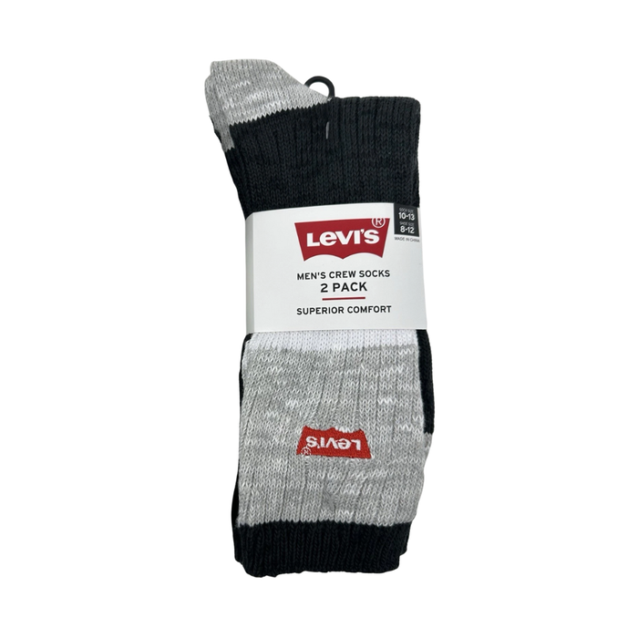 Levi’s Men’s Superior Comfort Soft 2-Pack Crew Socks — 2-M345LW
