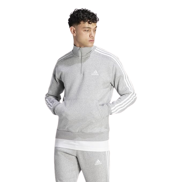 Adidas Men’s Essentials Fleece 3-Stripes 1/4-Zip Sweatshirt – IJ8905