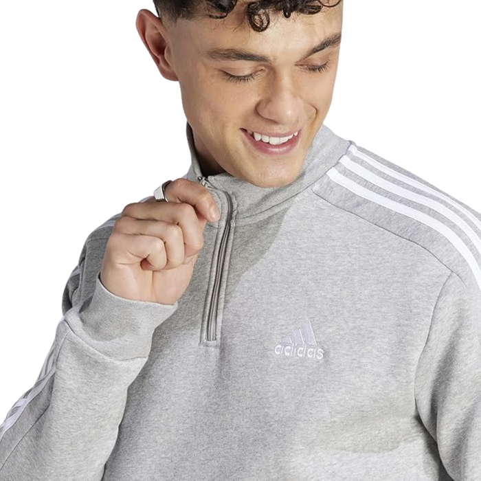 Adidas Men’s Essentials Fleece 3-Stripes 1/4-Zip Sweatshirt – IJ8905