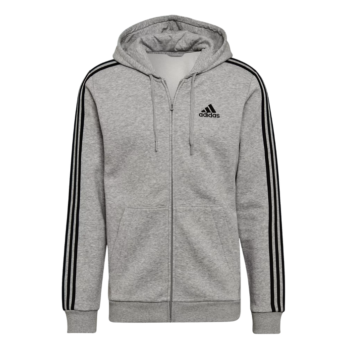 Adidas Men's Essentials Fleece 3-Stripes Full-Zip Hoodie – HB0041