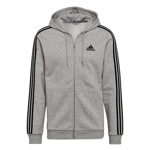 Adidas Men's Essentials Fleece 3-Stripes Full-Zip Hoodie – HB0041