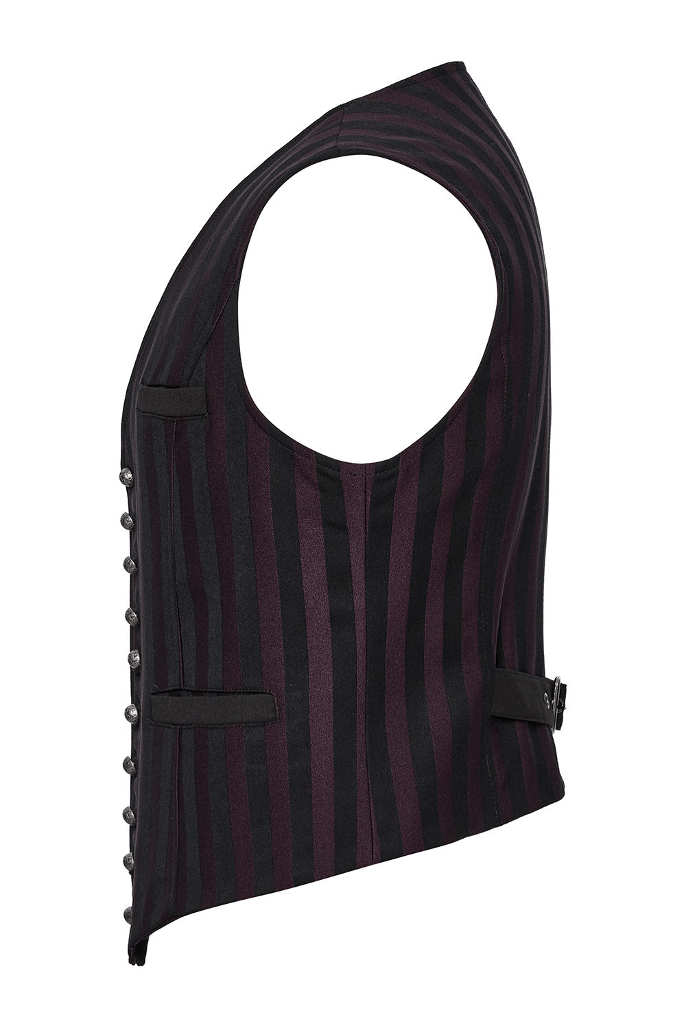 Crimson Manor Striped Waistcoat [Black/Red]