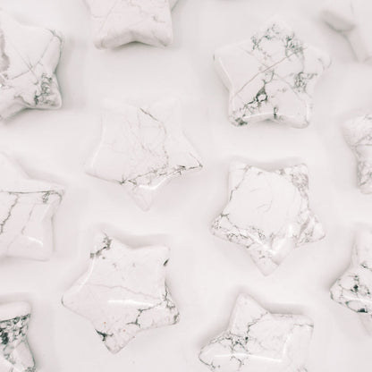 Mini crystal stars crafted from Howlite and Dalmatian Jasper