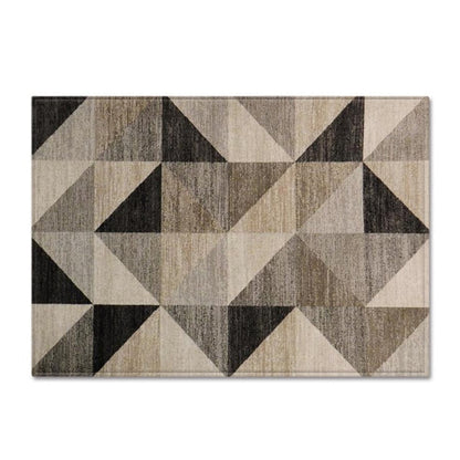 Neutral Geometric Triangle Rug-TopOnlineBargains.Com