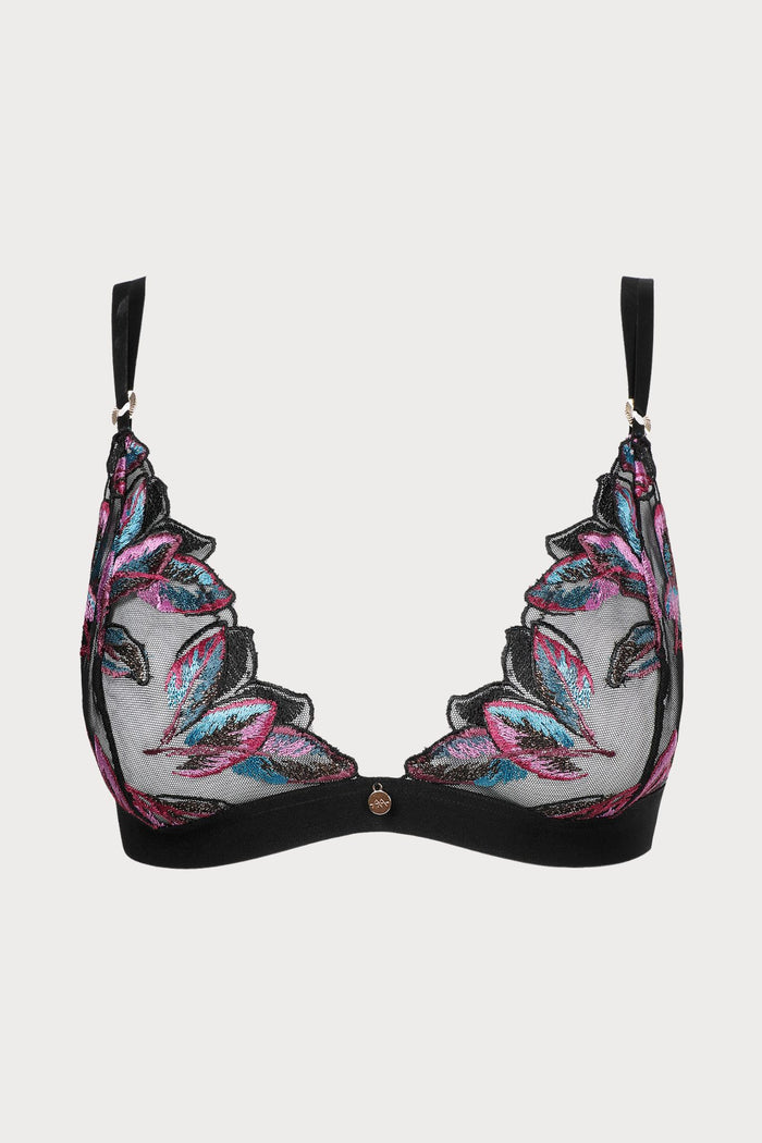 Atelier Amour Oiseau de Paradis Wireless Triangle Bra in Black - Naughty Knickers