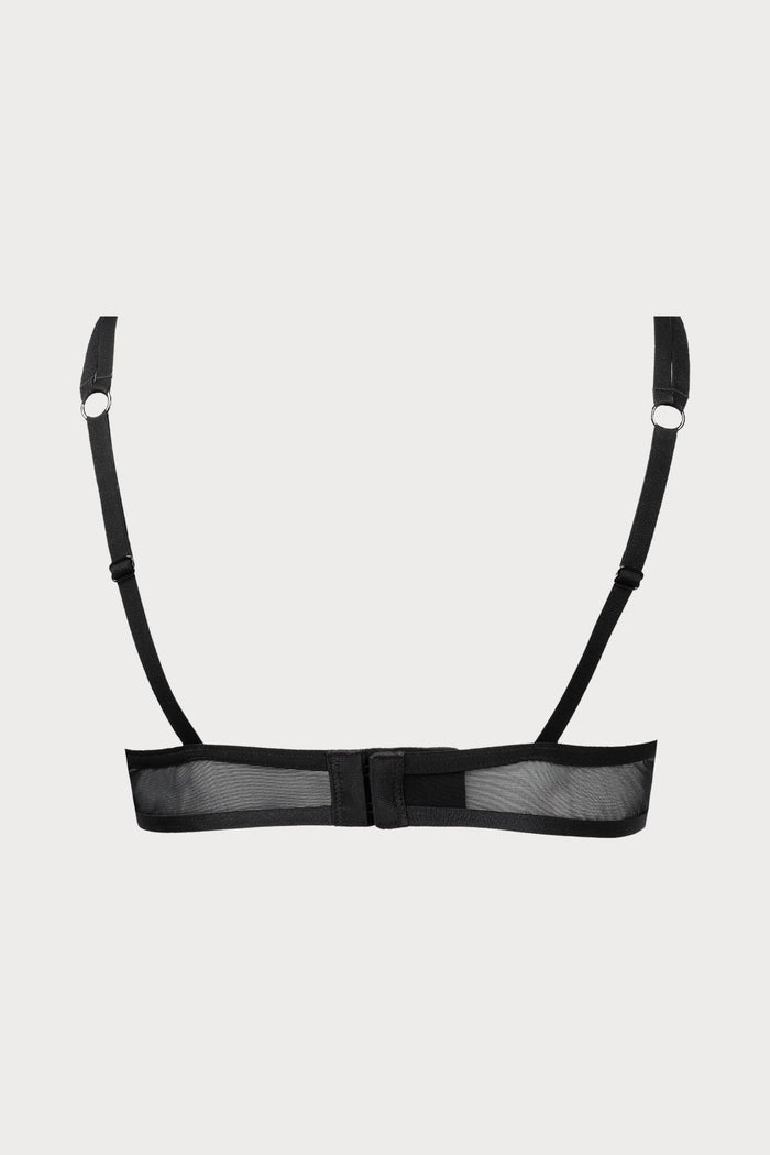 Atelier Amour Oiseau de Paradis Wired Triangle Bra in Black - Naughty Knickers