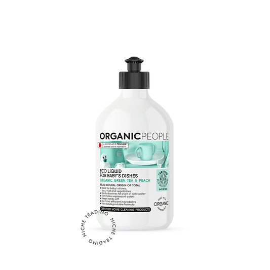 Organic People. Eco liquid for baby dishes. Organic Green tea & Peach, 500ml