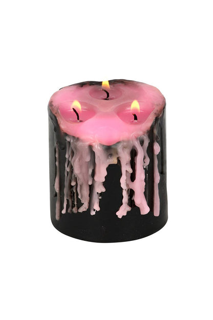 3" Pink Vampire Tears Pillar Candle